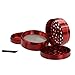 DCOU Zinc Alloy Tobacco Grinder/Herb Grinder with Magnetic Lid, Sifter and Pollen Scraper, 4-Piece, 2.14