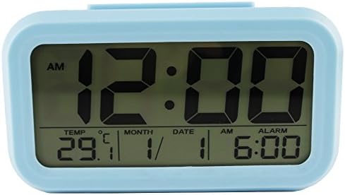 Sealive Digital Alarm Clock Smart Backlight Table Desktop Clock with Snooze Calendar Dimmer For Home Office Bedside Battery Travel Clock,Easy To Set Portable lightweight Size Travel Alarm Clocks