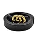 HG-products G-Style Girls Women Business Casual Belt Luxury Fashion[2.5CM] (Black/Copper Buckle, 095CM [Waist 26~29