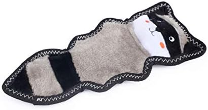 ZippyPaws Z-Stitch Skinny Peltz Dog and Puppy Toy - Raccoon, Multicolour, 12.5 x 6 x 1.5 in - Image 3