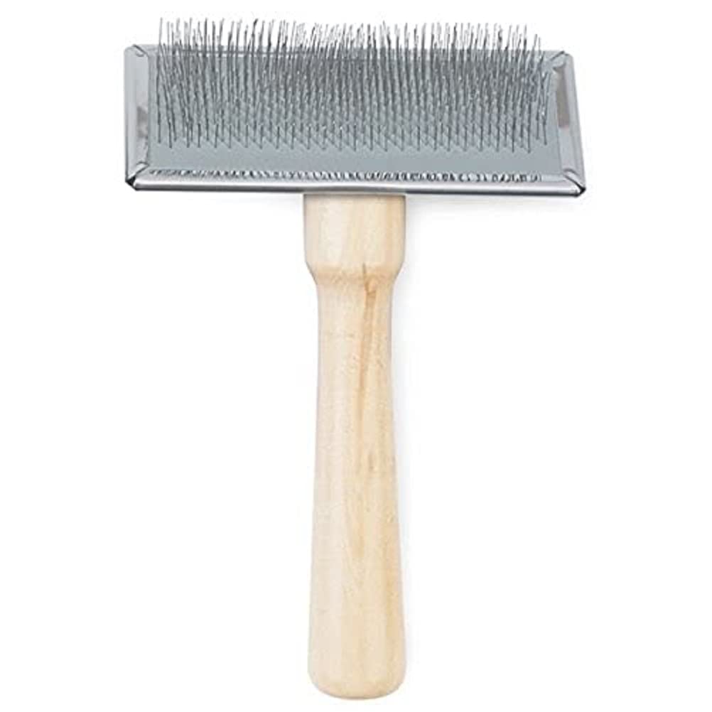 Ancol Heritage Wood Handle Soft Slicker Brush Medium, Light Brown โ image 1