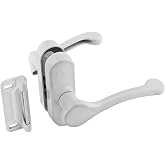 National Hardware Lever Latch, 1-3/4", Die-Cast, White | Interior Lock; Fits 3/4 in to 2 in Thick Wood or Metal Screen and Storm Doors