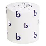 Boardwalk BWK 6180 4.5" Length, 3" Width 2-Ply Standard Roll Toilet Tissue
