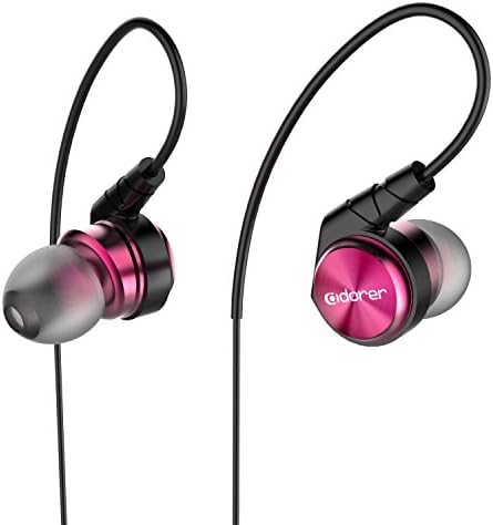 SingDeRing In Ear Monitor Headphones Water Resistant Wired Sports Earbuds Corded Noise Isolation Headsets Enhanced Bass Stereo Earphones with Microphone and Remote for Running Gym Outdoor