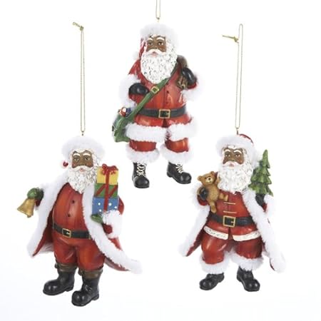 6 Santa Claus Classics African American Santa Christmas Figure