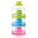 Accmor Baby Milk Powder Formula Dispenser, Non-Spill Stackable Snack Storage Container, BPA Free,3 Feeds