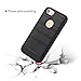 iPhone 7 Case, Moonmini Bumper Shock Absorbing Hybrid Hard Back Cover Slim Thin Protector for iPhone 7 - Black