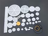 Walfront 64 Kinds Gear Pulley Kit Plastic Belt Worm Set for DIY Cars Robots view 5