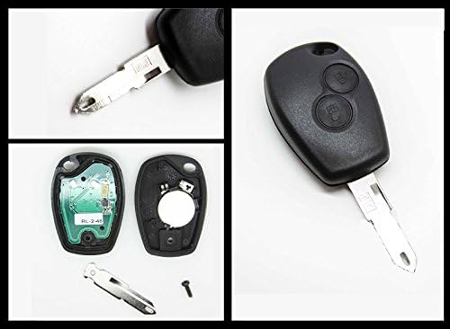 Reaplacement 2 Button Remote Key FOB 43MHz With Transponder Chip PCF7946+ Uncut Blank Blade NE73 For Renault Clio Modus Master Twingo