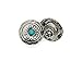 CRAFTMEmore 2PCS 1/2 Inch Flower Conchos Turquoise Dot Round Shape Silver Plated Metal Castings Screw Back Button CHS02 (Silver)