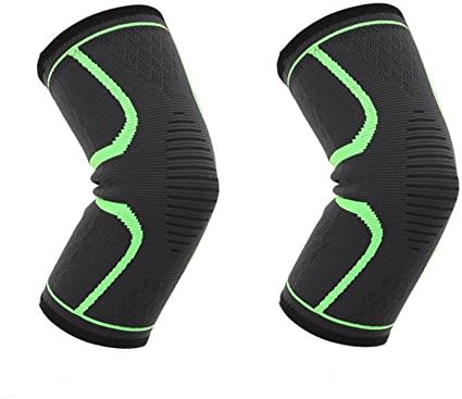 Yanqueens Knee Brace One Pairs, Knee Support Compression Sleeve for Crossfit, Jogging, Basketball, Sports, Injury Recovery, Set of 2