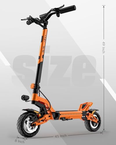 Electric Scooter for Adults, 3200W Dual Motors Up to 45 MPH, Max 40 Mile Range, Fast Adult Electric Scooter with 10" Off-Road Tire, Dual Suspension& Braking, Foldable E Scooter for Commuting