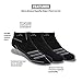 adidas Men's Superlite Stripe Low Cut Socks (3-Pair), Black/Onix/Light Onix, Large