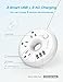 Travel Power Strip, TESSAN Power Strip with USB, 3 Outlets 3 USB for Cruise Trip, Portable Desktop Charging Station 5 Ft Extension Cord, for Business Trip, Home and Hotel
