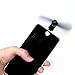 Mini Fan Portable Mini Air Cool Apple Iphone 6 plus 5s 5 iPad Samsung Android Mini Usb Port Suitable Cooler Rotating Fan (Android Mini Usb Port Black)