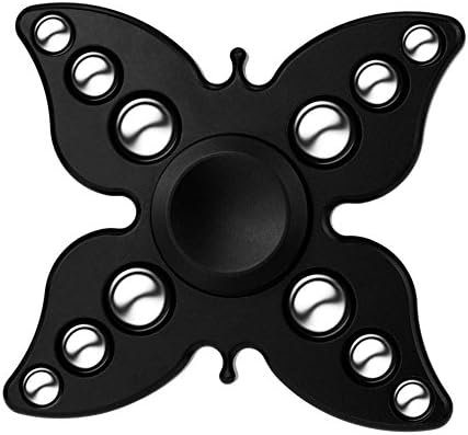 Jopuzia 2017 New Fidget Spinner Toy Butterfly Hand Spinner Triangle Finger EDC Toys Focus ADHD Autism Fidget Spinner Creative Birthdays Gift (Black)