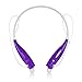 Amazou Wireless Bluetooth Music Stereo Universal Headset Headphone Bluetooth Headset Universal Vibration Neckband Style Headset Earphone Headphone for Cellphones (Purple)