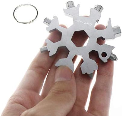 18-in-1 Stainless Multi-Tool Screwdriver Keychain Snowflake Multi-Tool Card Combination Bottle Opener Incredible Tool