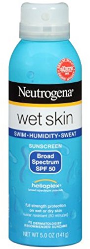 Neutrogena Wet Skin Sunscreen Spray SPF 50 5 oz (Pack of 2)