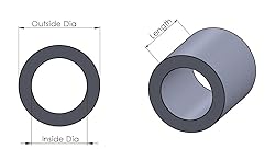 Aluminum Spacer 1-1/8" OD x 3/4" ID x Choose Your