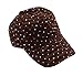 Glitzy Game Sequin Trim Baseball Cap for Ladies, Brown
