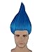 HPO Unisex 80s Colorful Pointy Troll Cosplay Spiked Crazy Costume Wig | Halloween and Themed Party Wigs for Men and Women | Adult Anime Funny Hair