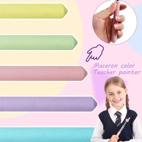 5PCS Teacher Finger Pointer Stick - Telescopic Teachers Pointer for Classroom Mini Extendable Hand Pointer Stick for Elementary School Kindergarten Teacher Supplies (5PCS)
