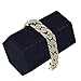 Sand Blast Bracelet Cuban Chain Bling Links Hip Hop Gold Tone Heavy 18 MM Wide Mens 8.5