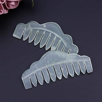 Healifty Jadeit grzebień masaż 2 szt. projekt fal jadeit ...