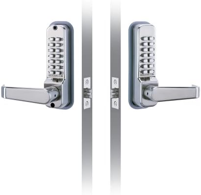 Codelocks Mechanical Lock 2.3/4" (70 mm) Tubular Latch Medium Grade Back to Back No Key Reversible Lever Stainless Steel