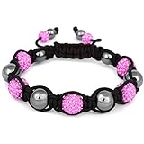 BodyJ4You Bracelet Crystal Balls, Pave Ball 7 Disco Balls