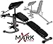 XMark FID Flat Incline Decline Weight Bench, Adjustable Bench, Decline to Full Military Press Position, Preacher Curl and Leg Extension XM-4418