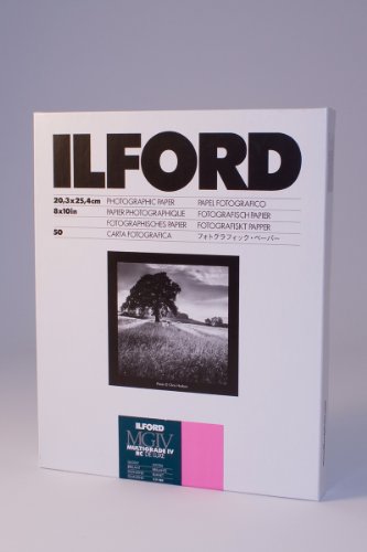 Ilford Multigrade IV RC Deluxe MGD.1M Black and White Variable Contrast Paper (8 x 10 Inches, Glossy, 50 Sheets) (1770339)