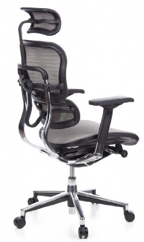Sedia-Girevole-Ergohuman-Tessuto-Netto-Grigio
