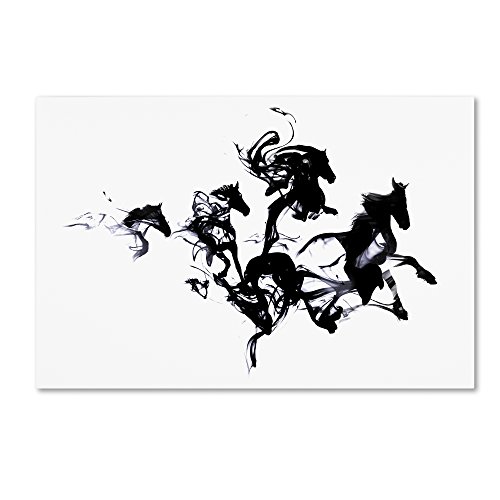 Trademark Fine Art Black Horses by Robert Farkas, 22x32-Inch