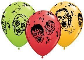 Zombie Multicolor 11" Round Latex Balloon 10ct