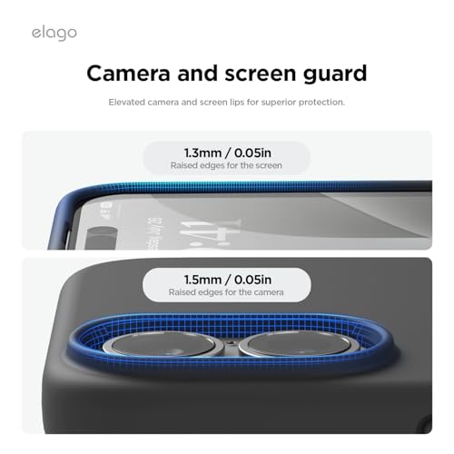 elago Cover Compatible with iPhone 16 - Premium Liquid Silicone Case, Full Protection, Shockproof, Slim, Anti-Scratch Microfiber Lining (Black)