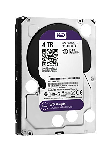 Western Digital 4TB WD Purple Surveillance Internal Hard Drive HDD - SATA 6 Gb/s, 64 MB Cache, 3.5