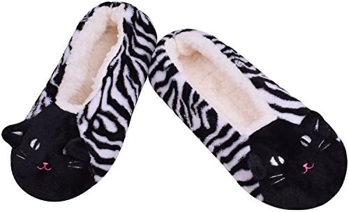 Ladies Black Slippers Stylish House Slippers House Shoes Slippers Size9-11 Black
