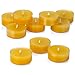 Pure Beeswax Tea Light Candles in Clear Cups - Box of 24 Raw Tealights - 4.5 Hour Burn Time - Smokeless and Unscented.