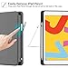 Ztotop Case for iPad 7th Generation 10.2 Inch 2019, Full Body Protective Rugged Shockproof Case with Pencil Holder, Trifold Stand with Auto Sleep/Wake Smart Case Cover for iPad 10.2 2019 - Black
