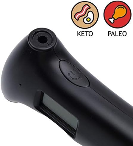 Ketone Breath Analyzer for ketosis Testing in ketogenic Paleo Atkins Diet KetoXpert Rev3 + PDF Manual and Free Ketoguide by Thiyashi