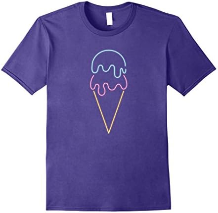 Mens Ice Cream shirt, Funny Ice cream lover gift, Summer tee Large Purple