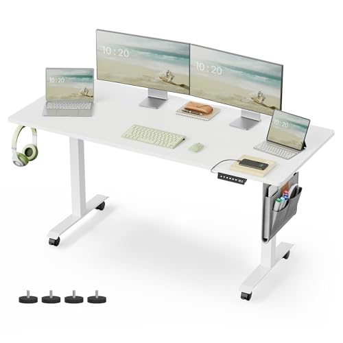 VASAGLE Höhenverstellbarer Schreibtisch elektrisch, 160 x 70 cm