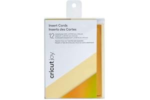 Cricut Joy Insert Cards - DIY Greeting Card for Baby Shower, Birthday, and Wedding - Matte Holographic Cream/Gold, 12 ct