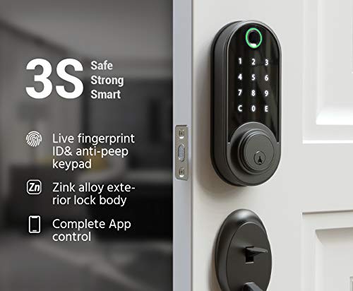 ESPIRIT Keyless Entry Door Lock, Smart Door Lock with Keypad, Easy to Install, Manage by App, Quick Access Fingerprint… - Image 3