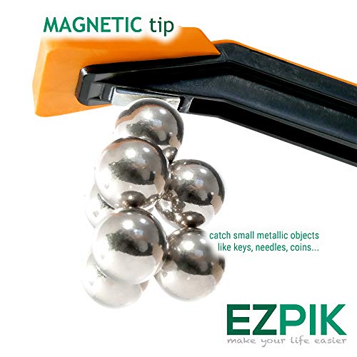 EZPIK 40" Grabber Reacher Tool, Extra Long Foldable Pickup Stick - Reaching Aid for Elderly with Magnetic Tip & Rotating Claws - Litter & Trash Durable Picker Upper
