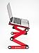 Portable Adjustable Aluminum Laptop Desk/Stand/Table Vented Notebook-MacBook-Ultra Light Weight Ergonomic TV Bed Large Lap Tray Stand Up/Sitting-Red