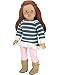 Sophia's Doll Clothes Complete Stylish 3 Piece Outfit of a Blue Stripe Ruffled Hem Doll Shirt, Pink Velvet Doll Pants & Brown Suede Doll Boots Perfect for Your Favorite 18 Inch American Doll and More!