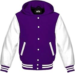 GOKTOG Hooded Varsity Jacket Women, Baseball
